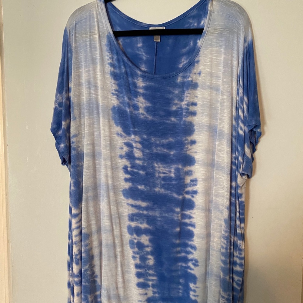 Avenue blue and white the dye tunic